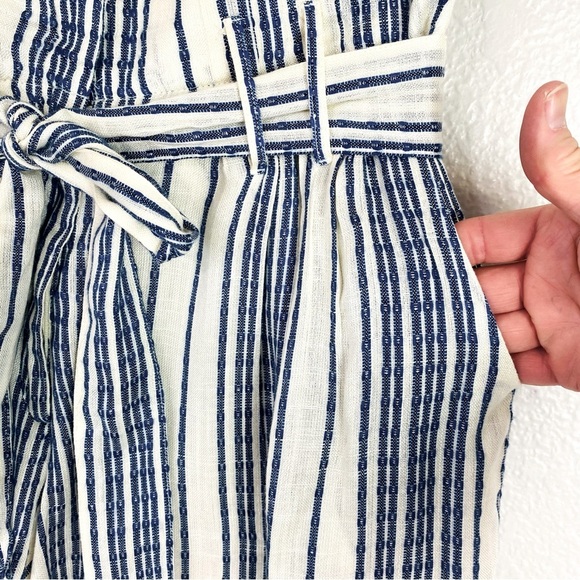 Lulus Laguna Blue Strip High Waist Shorts Size L - Picture 4 of 8